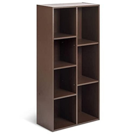 Amazon Basics 7-Cube Organizer Bookcase, Espresso, 23.5 cm D x 49.5 cm W x 106 cm H