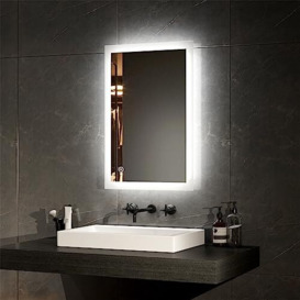 EMKE Bathroom Mirror with Led Lights, Smart Illuminated Bathroom Vanity Mirror 400x600mm