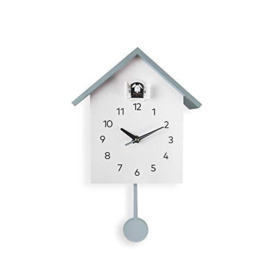 I-TOTAL Grey Cuckoo Wall Clock (Blue)