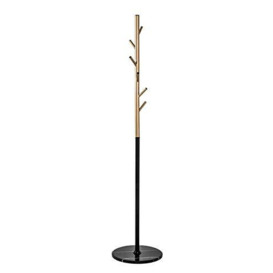 HAKU Möbel coat rack, marble, black/gold, Ø 37 x H 173 cm