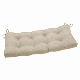 Pillow Perfect Outdoor Tufted Bench Swing Cushion, Off-White, 48 X 18 X 5