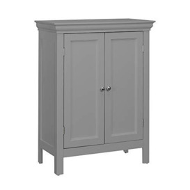 Teamson Home Stratford Bathroom Floor Cabinet Grey EHF-676G With 2 Shelves