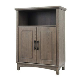 Teamson Home Russell Wooden Bathroom Free Standing Storage Cabinet Unit 33 cm x 66 cm x 87 Salt Oak EHF-F0013