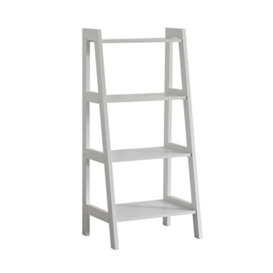 House and Homestyle Ladder Storage Shelf, Four Tier Bathroom Storage Shelf Ladder, Assembly Kit-Boxed, Grey, One Size H90cm x W43cm x D31cm