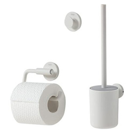 Tiger Urban Toilet accessories set - Toilet brush and holder - Toilet roll holder without cover - Towel hook - White