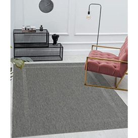 Mia's Teppiche Lara In- and Outdoor Rug, Flat Fabric, 80x150 cm, Anthracite