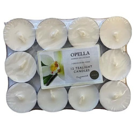 OPELLA Scented Tea Lights Pack of 12 Various scents Candles tealights Fast Post (Vanilla)