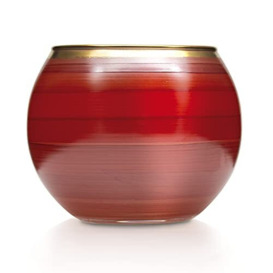 Angela Neue Wiener Werkstätte Lantern Ball Mini Glass Vase Hand Painted Gold Plated Glass Red 11 cm, 19573-41