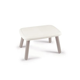 Smoby Kid White-Design Table 18 Months, for Indoor and Outdoor Use, Plastic, Ideal for Garden, Patio, Children's Room, Mittel