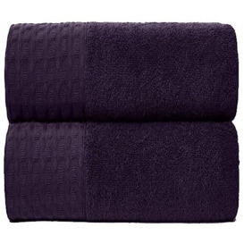 GC GAVENO CAVAILIA Super Soft 600 GSM Bath Towel, Highly Absorbent Bath Towels, 100% Egyptian Cotton Towels, Purple, 70X120