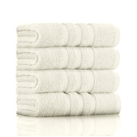 GC GAVENO CAVAILIA 550 GSM Hand Towels - Pack of 2 - Egyptian Cotton Towel - Highly Absorbent & Quick Dry Bathroom Towels Sets - Washable Spa Saloon Gym Towel, Cream