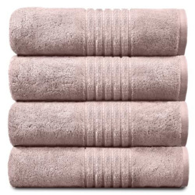 GC GAVENO CAVAILIA Extra Large Bath Sheet - Egyptian Cotton Towels Jumbo Bath Sheet - 4 Pack Water Absorbent & Quick Dry Towel Set, Blush Pink