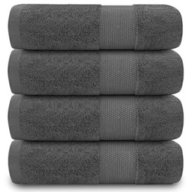 GC GAVENO CAVAILIA Hand Towels For Bathroom - 700 GSM Towels Set of 4 - Egyptian Cotton Towels - Hotel Quality Towels - Machine Washable - Charcoal - 50X85