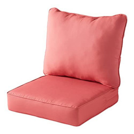 Greendale Home Fashions 2-Piece Outdoor Deep Seat Cushion Set, Coral