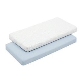 Cambrass 46124 2 Fitted Sheet Cot 70 70 x 140 x 1 cm Forest Blue