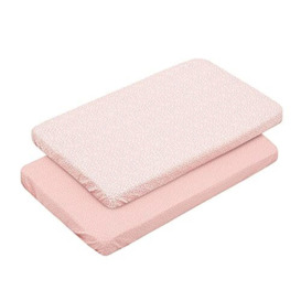 Cambrass 46120 2 Fitted Sheet-Samll Bed 50 x 82 x 1 cm Forest Pink