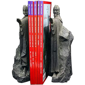 KLQJNP Bookends Book End Lord of Rings Hobbit Book Decoration Resin, Decorative Book Stopper Binder and Dividers, Blue, Large