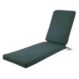 Classic Accessories Ravenna Water-Resistant Patio Chaise Cushion, 80 x 26 x 3 Inch, Mallard Green, Outdoor Seat Cushions