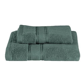 Homemania Guest Towel Set 2 for Face, Hands, Bathroom Green Cotton 60 x 100 cm