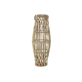DT PV-181113 Rattan and Metal Candle Holder, Natural, 30 x 30 x 81 cm