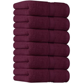 Utopia Towels Premium Burgundy Hand Towels - 100% Combed Ring Spun Cotton, Ultra Soft and Highly Absorbent, 600 GSM Extra Large Hand Towels 16 x 28 inches, Hotel & Spa Quality Hand Towels (6-Pack)