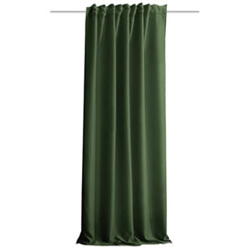 HOMEbasics ACUSTICO Acoustic Curtain Plain Noise, Heat, Cold and Draught Protection + Darkening - Olive - 245 x 135 cm
