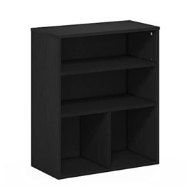 Furinno Pasir 3 Tier Display Bookcase, Display Shelf, Black Oak,59.9(W) x 71.4(H) x 30(D) cm