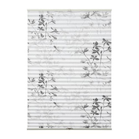 GARDINIA Bella Pleated Blind, No Drilling Required, Opaque, Translucent, Easy to Shorten in Width, White, 90 x 130 cm (W x H)