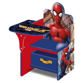 Spider-Man Wooden Chair Desk with Storage Bin by Nixy Children, Wood, Spiderman, one Size