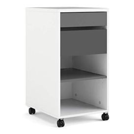 Furniture To Go - Function, White Grey, Plus Mobile File Cabinet 2 Drawers + 1 Shelf