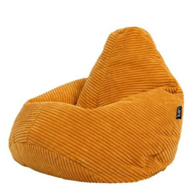 icon Dalton Kids Cord Bean Bag Chair, Yellow, Large Bean Bag Chairs for Kids, Jumbo Cord Kids Bean Bags for Girls and Boys, Fluffy Bean Bags Nursery Decor Bedroom Accessories