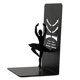 I-TOTAL® - Cute Metal Book Stand, Bookends/Bookends for Shelf/Table (BALLERINA)