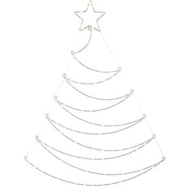 WeRChristmas Pre-Lit Christmas Tree Silhouette, 117 Warm White LED Lights, WRC-10099