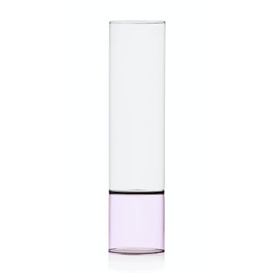 Ichendorf Milano Vase clear/pink collection Bamboo color