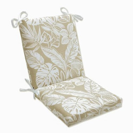 "Pillow Perfect Outdoor/Indoor Delray Square Corner Chair Cushion, 36.5"" x 18"", Natural"