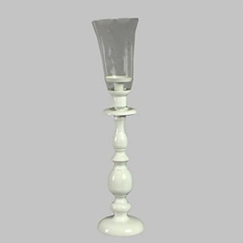 Vacchetti Candle Holder Iron White, Multicolor, Medium