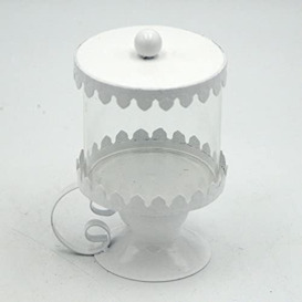 Vacchetti Polished White Metal Candle Holder with Base, Multicolor, Medium