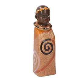 Vacchetti Giuseppe Ceramic Statue Baby Africa Orange, Multicolour, Piccolo