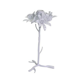 Vacchetti Candle Holder Metal White Flower, Multicolor, Medium