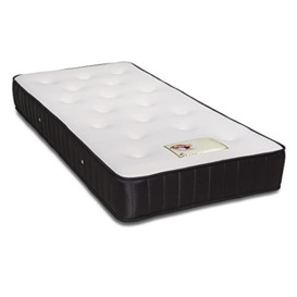 Easy Sleep Beds Mattress, Memory Foam, Black Border. White top, Small Single