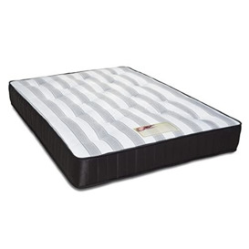 Easy Sleep Beds Mattress, Polyester, Black Border. White and Black top, Small Single
