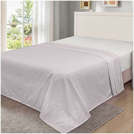 GC GAVENO CAVAILIA Premium Single Flat Sheet- Non Iron Luxury Bedding- Polycotton Easy Care Bed Sheet- Super Soft Bedding Linen Set