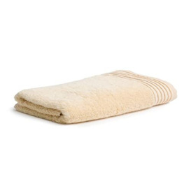 Möve Loft Plain Bath Towel with Chenille Piping 80 x 150 cm 100% Cotton (Spinair) Beige