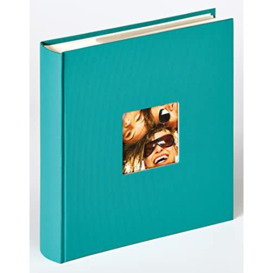 walther Design Photo Album Petrol Green 200 Photos 13 x 18 cm Memo Slip-in Album with Punched Cover, Fun ME-116-K