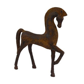 Elur Contemporary Horse Ornament, Polyresin, Bronze Age Effect, 31cm