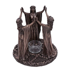 Nemesis Now Wicca Ceremony Tea Light Holder 17cm, Bronze