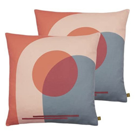 furn. Sun Arch Polyester Filled Cushions (Twin Pack), Recycled Polyester, Clay Red