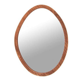 CIAL LAMA Decorative Wall Mirror Oval Irregular Elegant Design Wood 32 cm