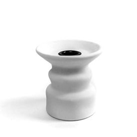CIAL LAMA Decorative Ceramic Candle Holder Elegant White 9 cm