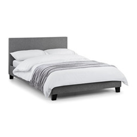 Set Of Rialto Bed 135cm & Comfy Roll Mattress, Grey